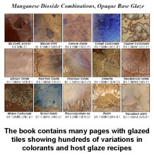 Samples of Crystalline glazed ceramic tiles
