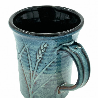 Rutile blue brown stoneware mug