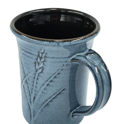 Floating-blue stoneware mug