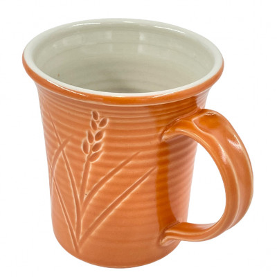 Orange porcelain mug