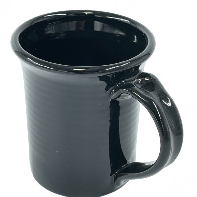 Gloss black porcelain mug