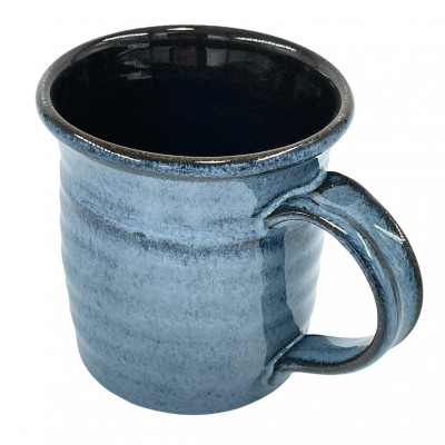 Floating-blue stoneware mug