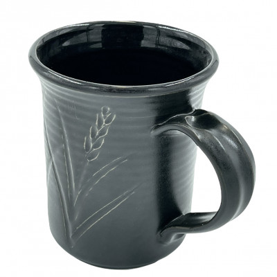 Black matte/glossy porcelain mug