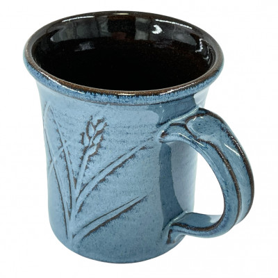 Floating-blue stoneware mug