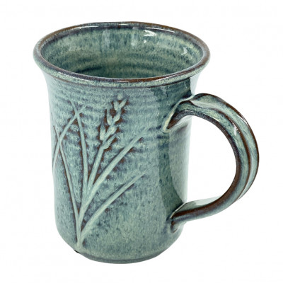Variegated glossy blue mug