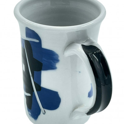 Zero3 fritware porcelain hash-tag mug