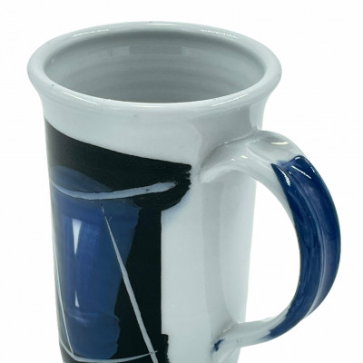 Zero3 fritware porcelain hash-tag mug