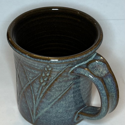 Rutile blue stoneware mug