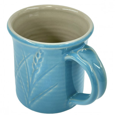 Satin blue MNS stoneware mug