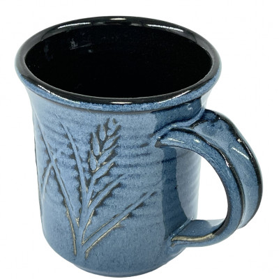 Floating-blue stoneware mug