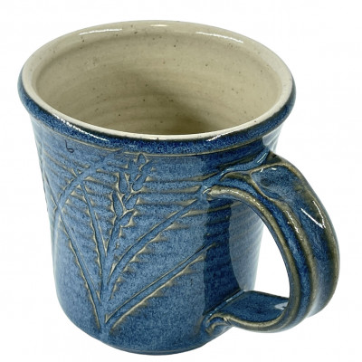 Floating-blue stoneware mug
