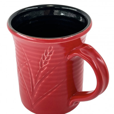 Red and black Polar Ice porcelain mug