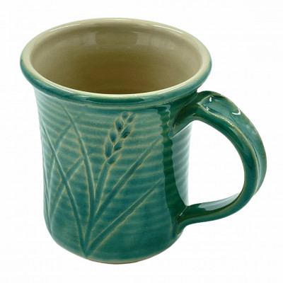 Copper blue-green MNS stoneware mug