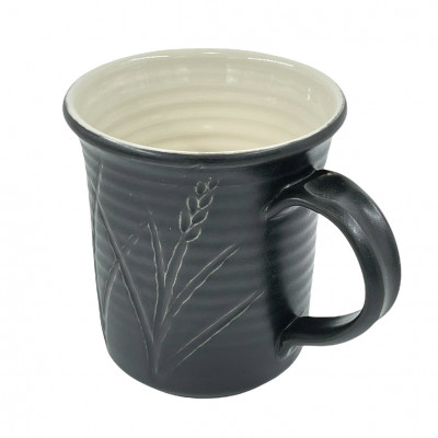 Black porcelain mug