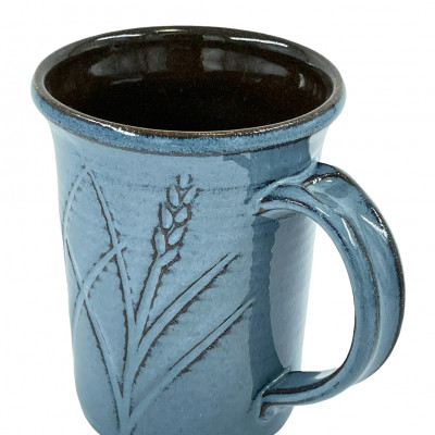 Floating-blue stoneware mug