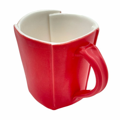 Red folded Polar Ice porcelain mug