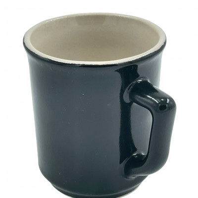 Gunmetal black stoneware mug