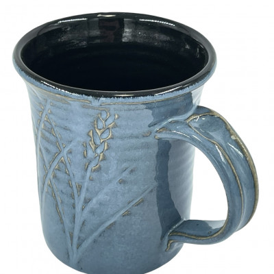 Floating blue MNP porcelain mug