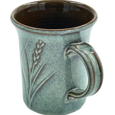 Variegated glossy blue M350 stoneware mug