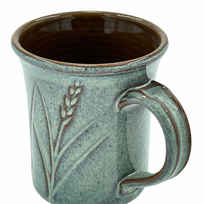 Rutile blue brown stoneware mug