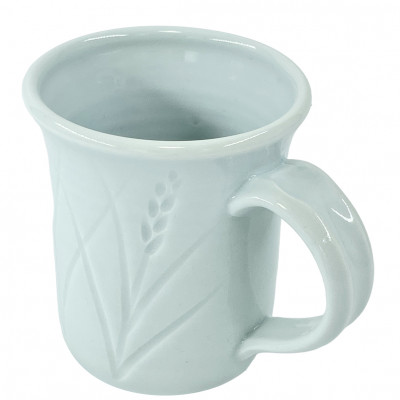 Translucent porcelain reduction-fired mug