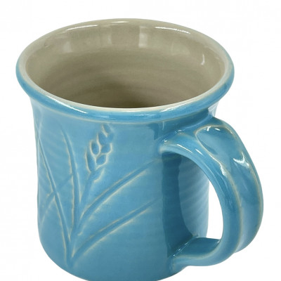 Satin blue MNS stoneware mug
