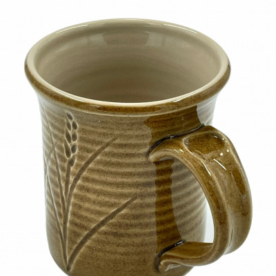 Honey-glazed MNP porcelain mug