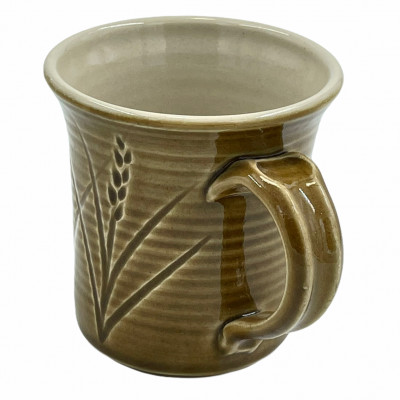 Glossy Honey-Glazed 3D Thrown Stoneware Mug