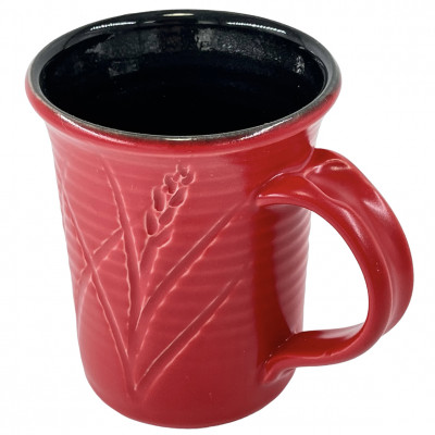 Red and black Polar Ice porcelain mug