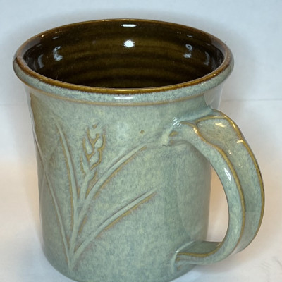 Rutile blue buff MNS stoneware mug