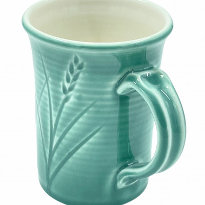 Copper blue-green Polar Ice translucent porcelain mug