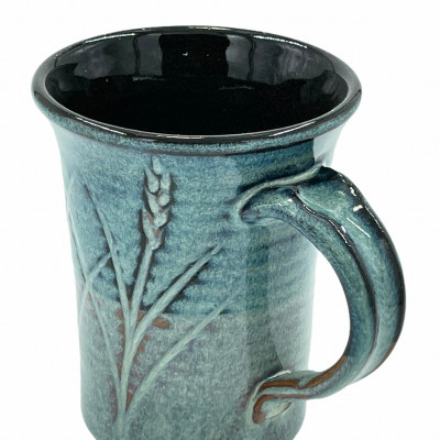 Rutile blue brown stoneware mug