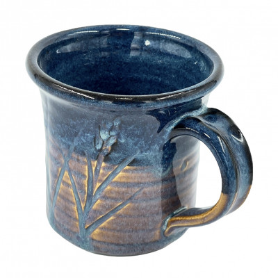 Rutile blue buff stoneware mug