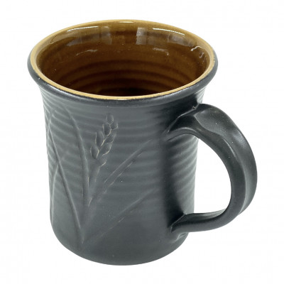 Satin black MNS stoneware mug